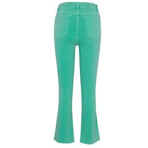 7 for all Mankind Mint Green High Waisted Slim Kick Jeans SIZE 25 Flare $218 NEW